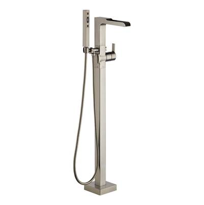 Delta T4768-SSFL- Floor Mount Tub Filler With Handshower | FaucetExpress.ca