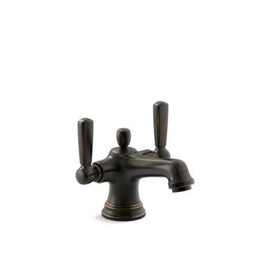 Kohler 10579-4-2BZ- Bancroft® Monoblock single-hole bathroom sink faucet with escutcheon and metal lever handles | FaucetExpress.ca