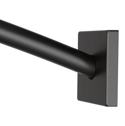 Moen CSR2168BL- Triva Matte Black Adjustable Curved Shower Rod