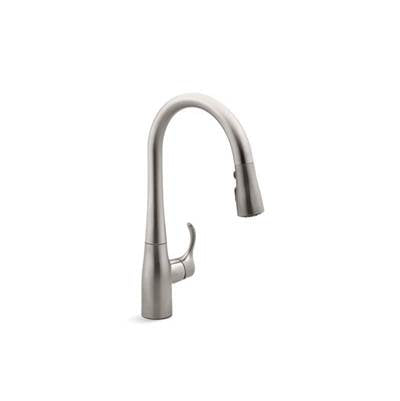 Kohler 597-VS- Simplice® single-hole or three-hole kitchen sink faucet with 15-3/8'' pull-down spout, DockNetik magnetic docking system, and a 3-fun | FaucetExpress.ca