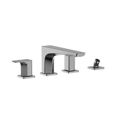 Toto TBG07202U#CP- TOTO GE Two-Handle Deck-Mount Roman Tub Filler Trim with Handshower, Polished Chrome - TBG07202U#CP | FaucetExpress.ca