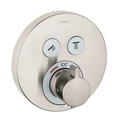 Hansgrohe 15743821- HG Showerselect E Thermostatic Trim 2 Function, Round - FaucetExpress.ca