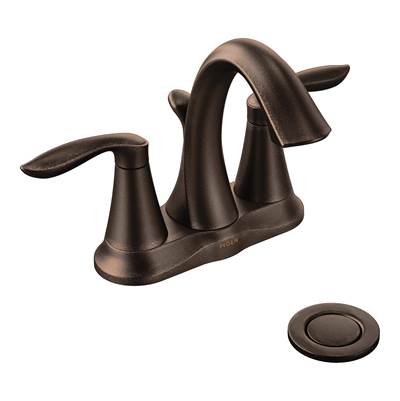 Moen 6410ORB- Eva 4 in. Centerset 2-Handle High-Arc Bathroom Faucet in Oil Rubbed Bronze