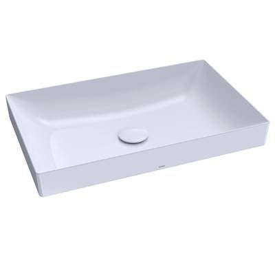 Toto LT476GR#01- Toto Kiwami Rectangular 23'' Vessel Bathroom Sink With Cefiontect Cotton White