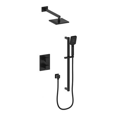 Vogt TM.NU.220.210.MB- Niveau Trim for 2-Way Thermostatic Set - Rainhead and Handheld Matte Black