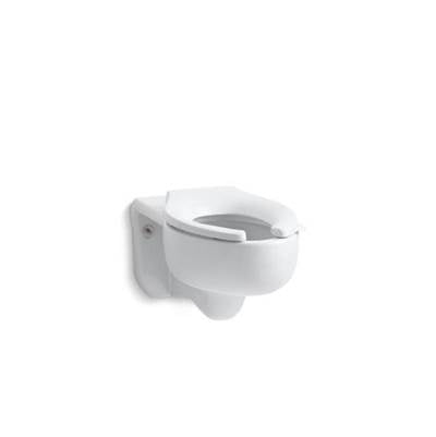 Kohler 4450-C-0- Stratton Water-Guard® Wall-mounted 3.5 gpf Water-Guard(R) flushometer valve elongated blow-out toilet bowl with top inlet, requires seat | FaucetExpress.ca