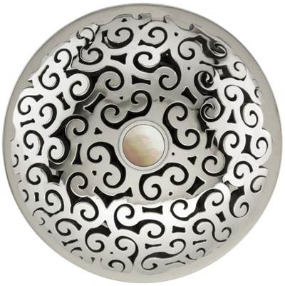 Linkasink D016 - Swirl Grid Strainer with White Stone Screw