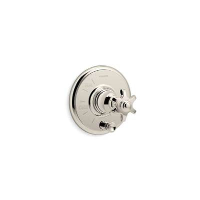 Kohler T72768-3M-SN- Artifacts® Rite-Temp(R) pressure-balancing valve trim with push-button diverter and prong handle | FaucetExpress.ca