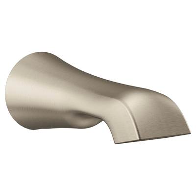 Moen S990BN- Flara 1/2-Inch Slip Fit Connection Non-Diverting Tub Spout, Brushed Nickel