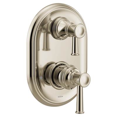 Moen UT3322NL- Belfield M-CORE 3-Series 2-Handle Shower Trim with Integrated Transfer Valve in Polished Nickel (Valve Not Included)