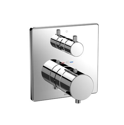 Toto TBV02404U#CP- Thermo 2Way Div Valve,G,Square Chrome Plated W/ Shutoff | FaucetExpress.ca