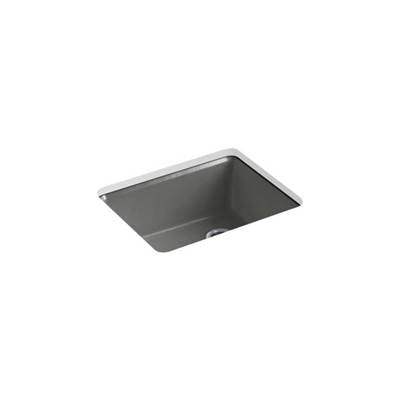 Kohler 5872-5UA1-58- Riverby® 25'' x 22'' x 9-5/8'' undermount single-bowl kitchen sink with rack | FaucetExpress.ca