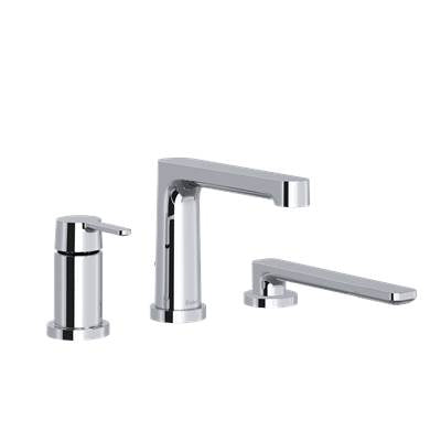 Riobel TNB16C- 3-Piece Type P (Pressure Balance) Deck-Mount Tub Filler With Handshower Trim