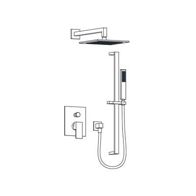 Aqualem TSKP2203-CP- 2-Way Pressure Balance Shower Trim Set (Rough-In Req: AQP5100.RI) - FaucetExpress.ca