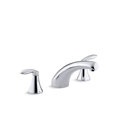 Kohler T15290-4-CP- Coralais® Deck-mount bath faucet trim with 8'' spout and lever handles, valve not included | FaucetExpress.ca