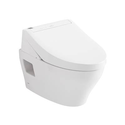 Toto CWT4283084CMFG#MS- Toto Washlet+ Ep Wall-Hung Elongated Toilet And Washlet C5 Bidet Seat And Duofit In-Wall 0.9 And 1.28 Gpf Dual-Flush Tank System Matte Silver