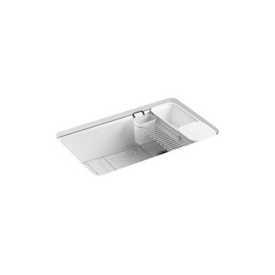 Kohler 5871-5UA3-0- Riverby® 33'' x 22'' x 9-5/8'' Undermount single-bowl kitchen sink with accessories | FaucetExpress.ca