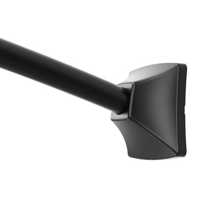 Moen CSR2164BL- Curved Shower Rods Matte Black Adjustable Curved Shower Rod - FaucetExpress.ca