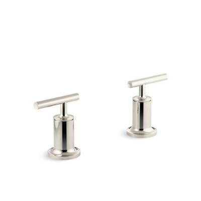 Kohler T14429-4-SN- Purist® Deck- or wall-mount high-flow bath trim with lever handles, handles only, valve not included | FaucetExpress.ca