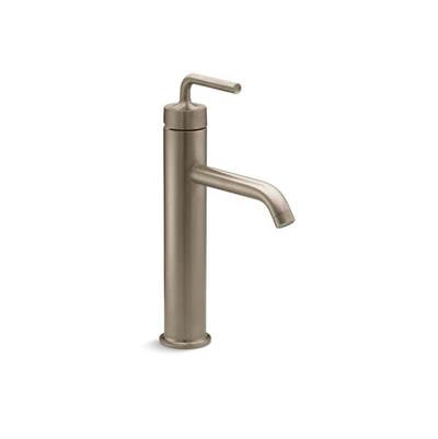 Kohler 14404-4A-BV- Purist® Tall Single-handle bathroom sink faucet with straight lever handle | FaucetExpress.ca