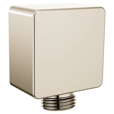 Moen A721NL- Square Drop Ell Handheld Shower Wall Connector, Polished Nickel