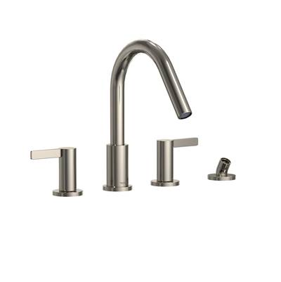 Toto TBG11202UA#PN- Toto Gf Two Lever Handle Deck-Mount Roman Tub Filler Trim With Handshower Polished Nickel