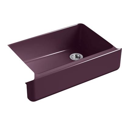 Kohler 5827-PLM- Whitehaven® 32-11/16'' x 21-9/16'' x 9-5/8'' Undermount single-bowl farmhouse sink | FaucetExpress.ca