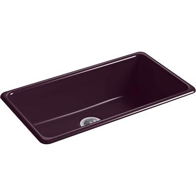 Kohler 5707-PLM- Iron/Tones® 33'' x 18-3/4'' x 9-5/8'' Top-mount/undermount single-bowl kitchen sink | FaucetExpress.ca