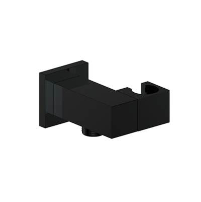 Vogt EC.01.03.MB- Square Elbow Connector with Handheld Holder Matte Black