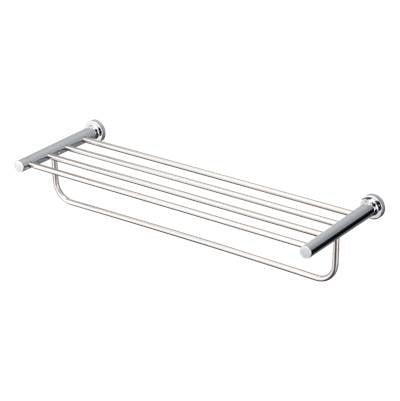 Toto YTS406BU#CP- TOTO L Series Round Towel Shelf with Hanging Bar, Polished Chrome | FaucetExpress.ca