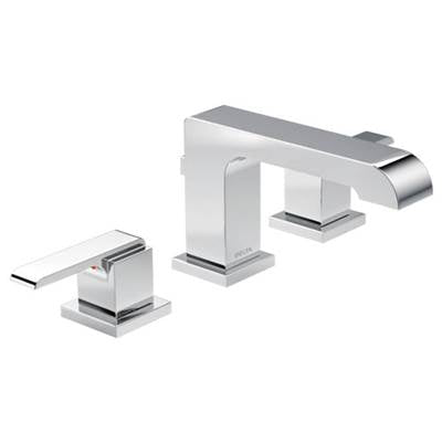 Delta 3567-MPU-DST- Widespread Bath Faucet W/ Metal Pop-Up | FaucetExpress.ca