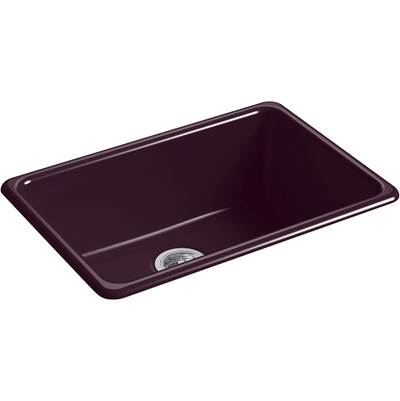 Kohler 5708-PLM- Iron/Tones® 27'' x 18-3/4'' x 9-5/8'' Top-mount/undermount single-bowl kitchen sink | FaucetExpress.ca