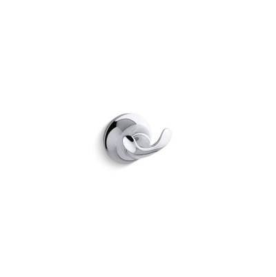 Kohler 11375-CP- Forté® Sculpted double robe hook | FaucetExpress.ca