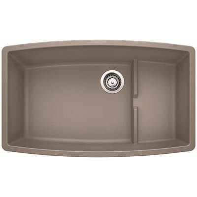 Blanco 401191- PERFORMA Cascade Undermount Sink, SILGRANIT®, Truffle | FaucetExpress.ca