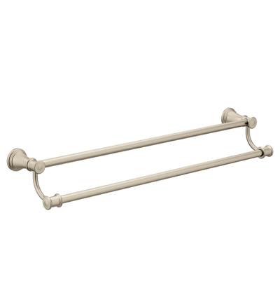 Moen YB6422BN- Belfield Brushed Nickel 24'' Double Towel Bar - FaucetExpress.ca