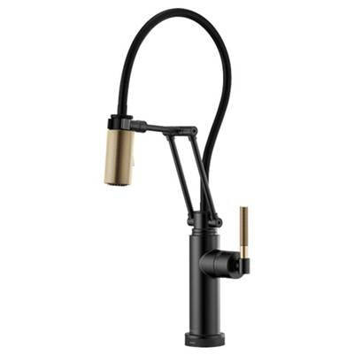 Brizo 64243LF-BLGL- Articulating With Smarttouch, Knurled Handle | FaucetExpress.ca