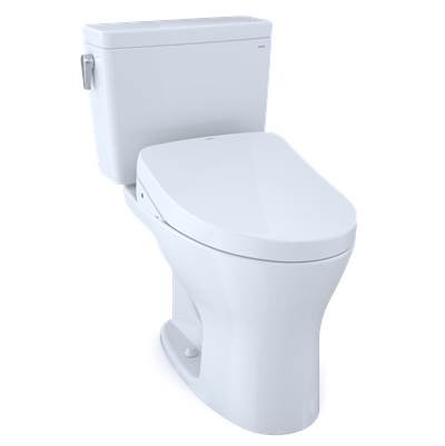 Toto MW7463046CSMFG#01- Drake WASHLET+ Two-Piece EL Dual Flush 1.6/0.8 GPF Universal Height DYNAMAX TORNADO FLUSH Toilet with S500e Bidet Seat | FaucetExpress.ca