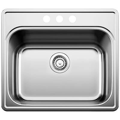 Blanco 401203- ESSENTIAL Drop-in Laundry Sink (3 Holes), Stainless Steel | FaucetExpress.ca