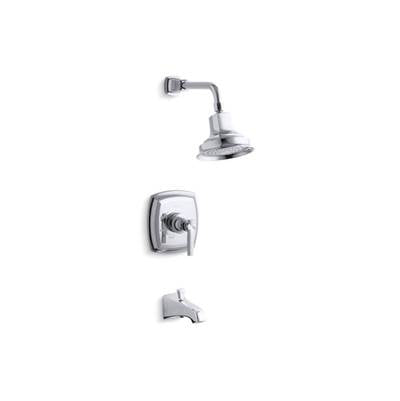 Kohler TS16225-4-CP- Margaux® Rite-Temp® bath and shower trim set with lever handle and NPT spout, valve not included | FaucetExpress.ca