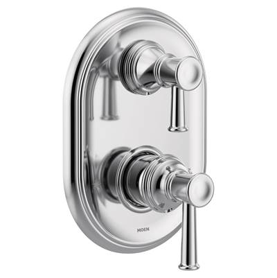 Moen UT3322- Belfield M-CORE 3-Series 2-Handle Shower Trim with Integrated Transfer Valve in Chrome (Valve Not Included)