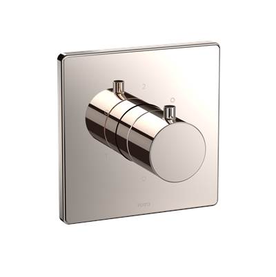 Toto TBV02102U#PN- 3Way Div Trim W/Off,G,Square Polished Nickel | FaucetExpress.ca