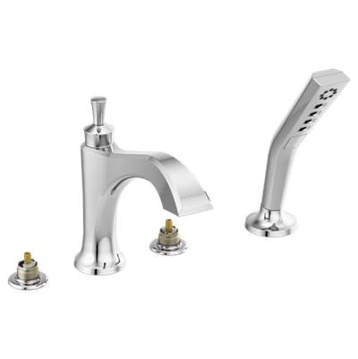 Delta T4756-LHP- 4 Hole Roman Tub Filler Trim Less Handle | FaucetExpress.ca