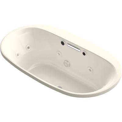 Kohler 5716-XHGH-96- Underscore Oval 66-in X 36-in Heated Bubblemassage Air Bath With Whirlpool, Center Drain | FaucetExpress.ca