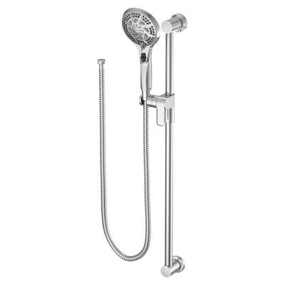 Moen 3671EP- S 5-Function Massaging Handshower with Slide Button Pause, 30-Inch Slide Bar, and 69-Inch Hose, Chrome