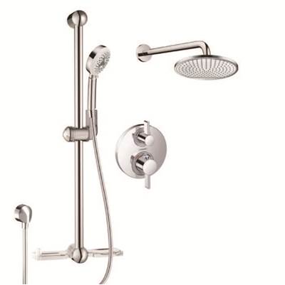 Hansgrohe HG-KIT10- Thermostatic Wall Bar Shower Kit - FaucetExpress.ca