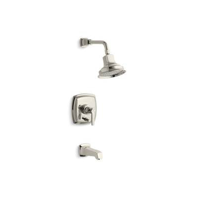 Kohler T16233-4-SN- Margaux® Rite-Temp(R) pressure-balancing bath and shower faucet trim with push-button diverter and lever handle, valve not included | FaucetExpress.ca