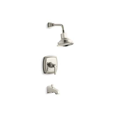 Kohler TS16225-4-SN- Margaux® Rite-Temp® bath and shower trim set with lever handle and NPT spout, valve not included | FaucetExpress.ca