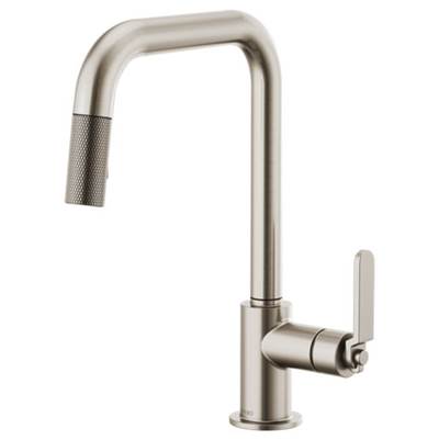 Brizo 63054LF-SS- Square Spout Pull-Down, Industrial Handle | FaucetExpress.ca