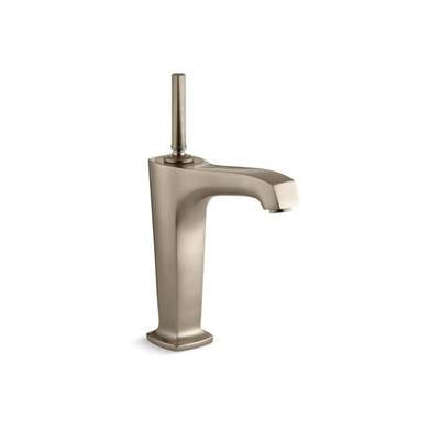 Kohler 16231-4-BV- Margaux® Tall Single-hole bathroom sink faucet with 6-3/8'' spout and lever handle | FaucetExpress.ca