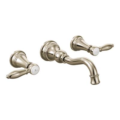 Moen TS42106NL- Weymouth Two-Handle High Arc Wall Mount Bathroom Faucet, Nickel